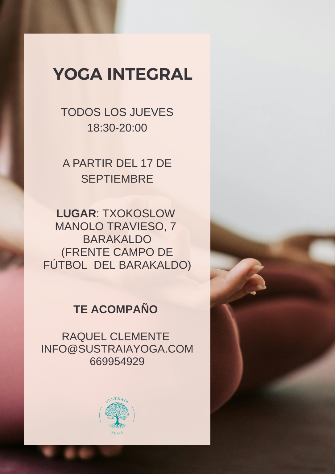 YOGA CLASES REGULARES JUEVES POR LA TARDE (desde el 17 de septiembre)